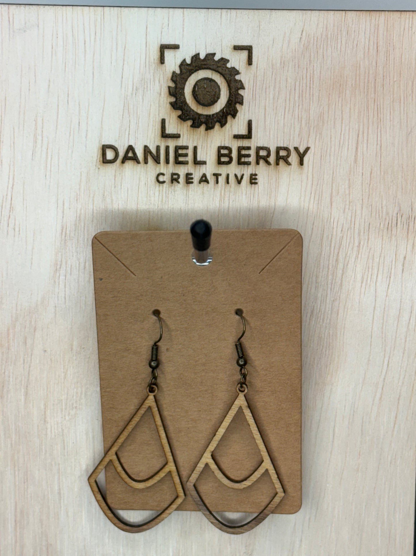 Wooden dangle earrings