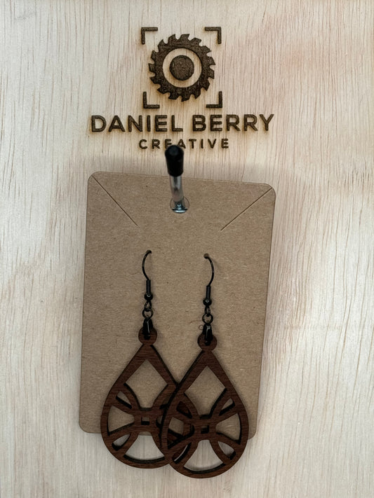 Wooden dangle earrings