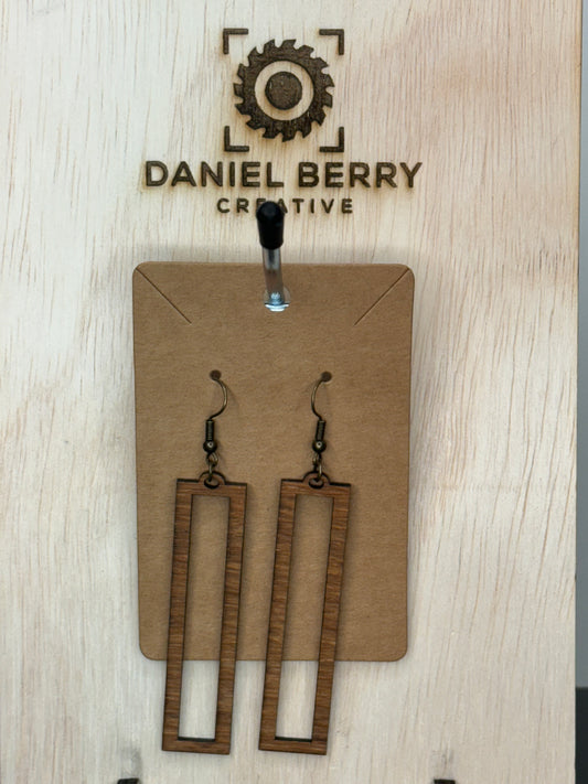 Wooden dangle earrings