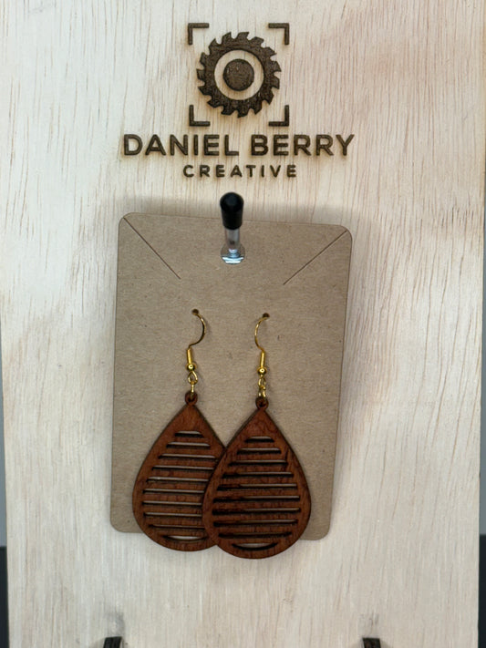 Wooden dangle earrings