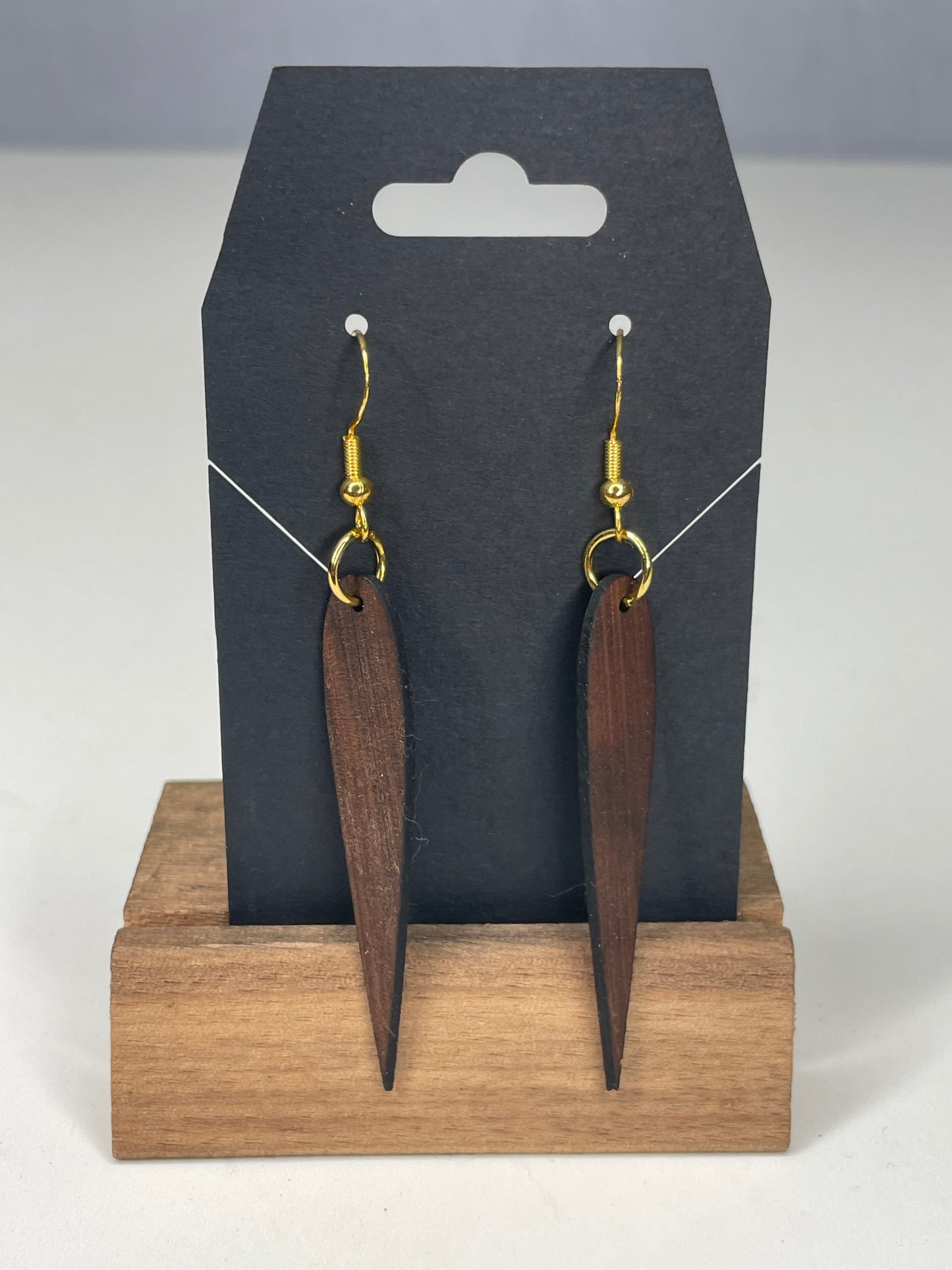 Walnut dangle earrings