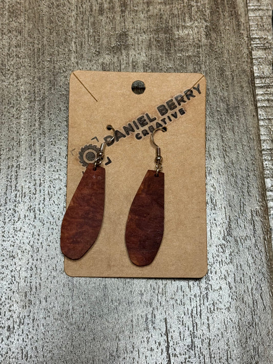 Wooden burl earrings