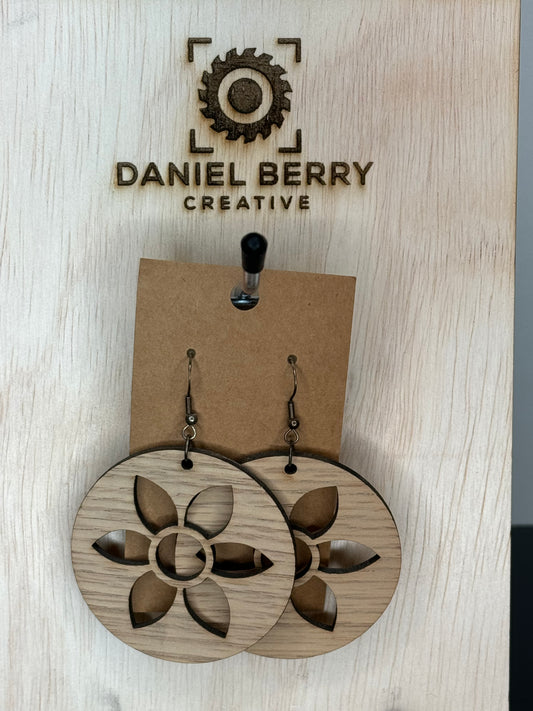 Wooden dangle earrings