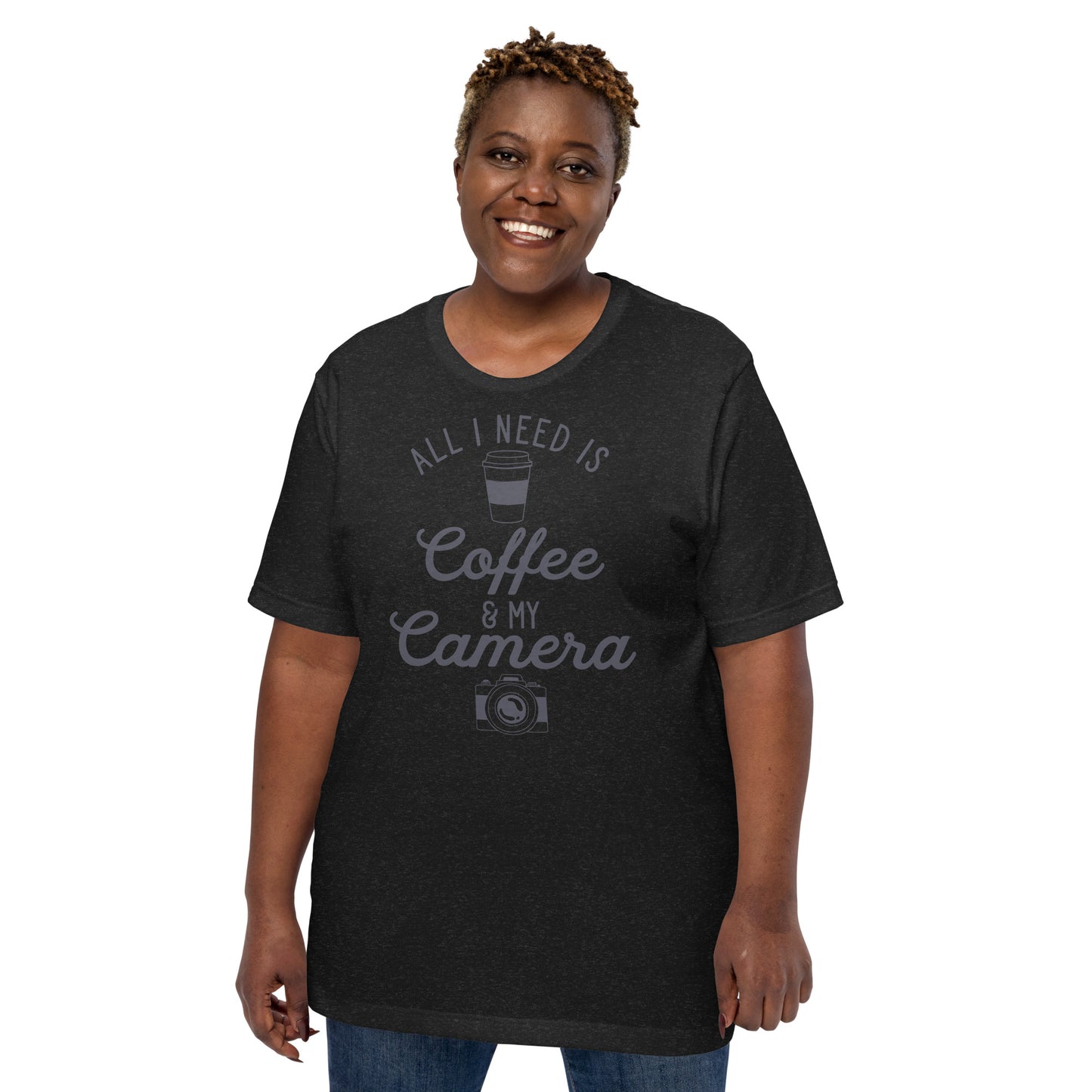 Coffee and Camera Unisex t-shirt