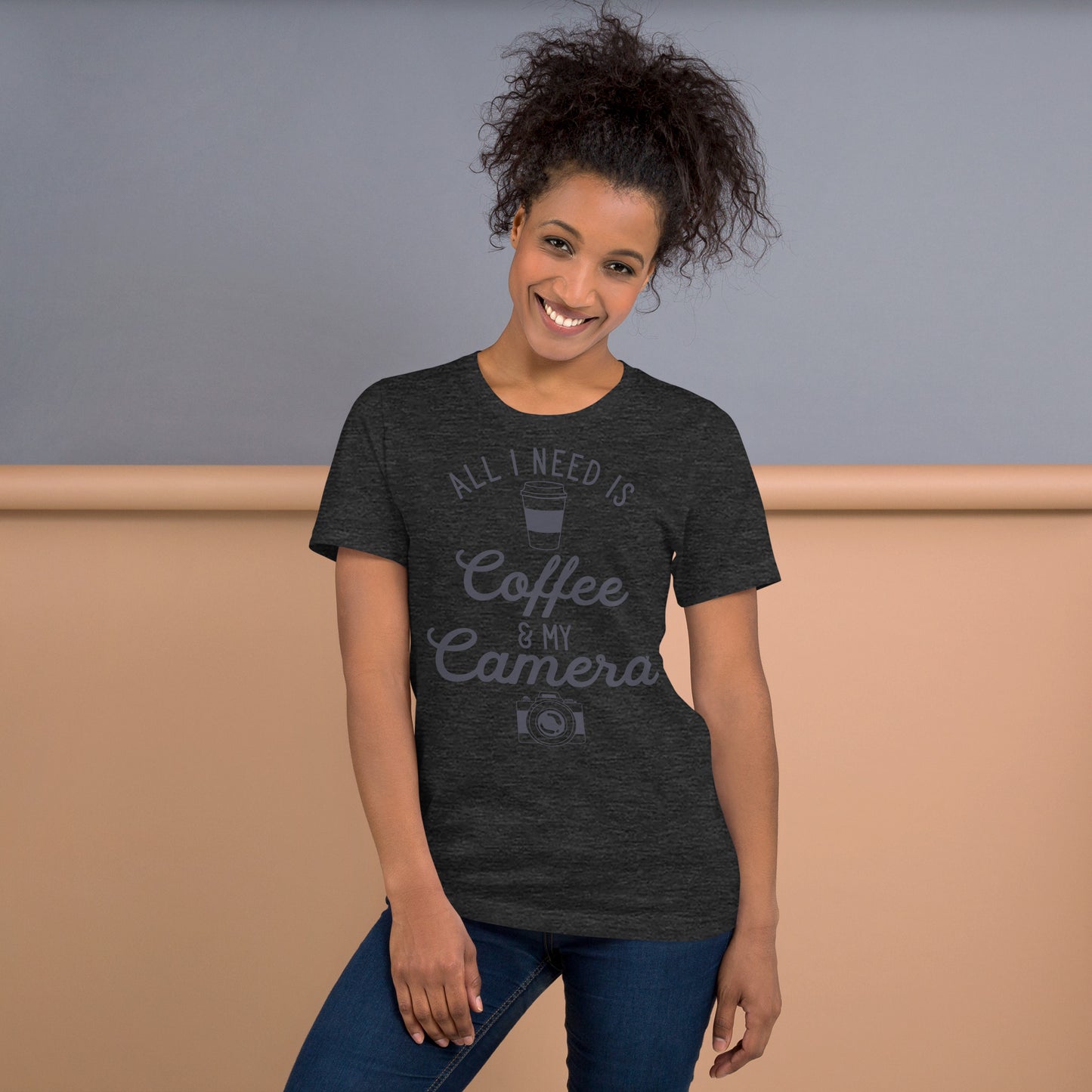 Coffee and Camera Unisex t-shirt