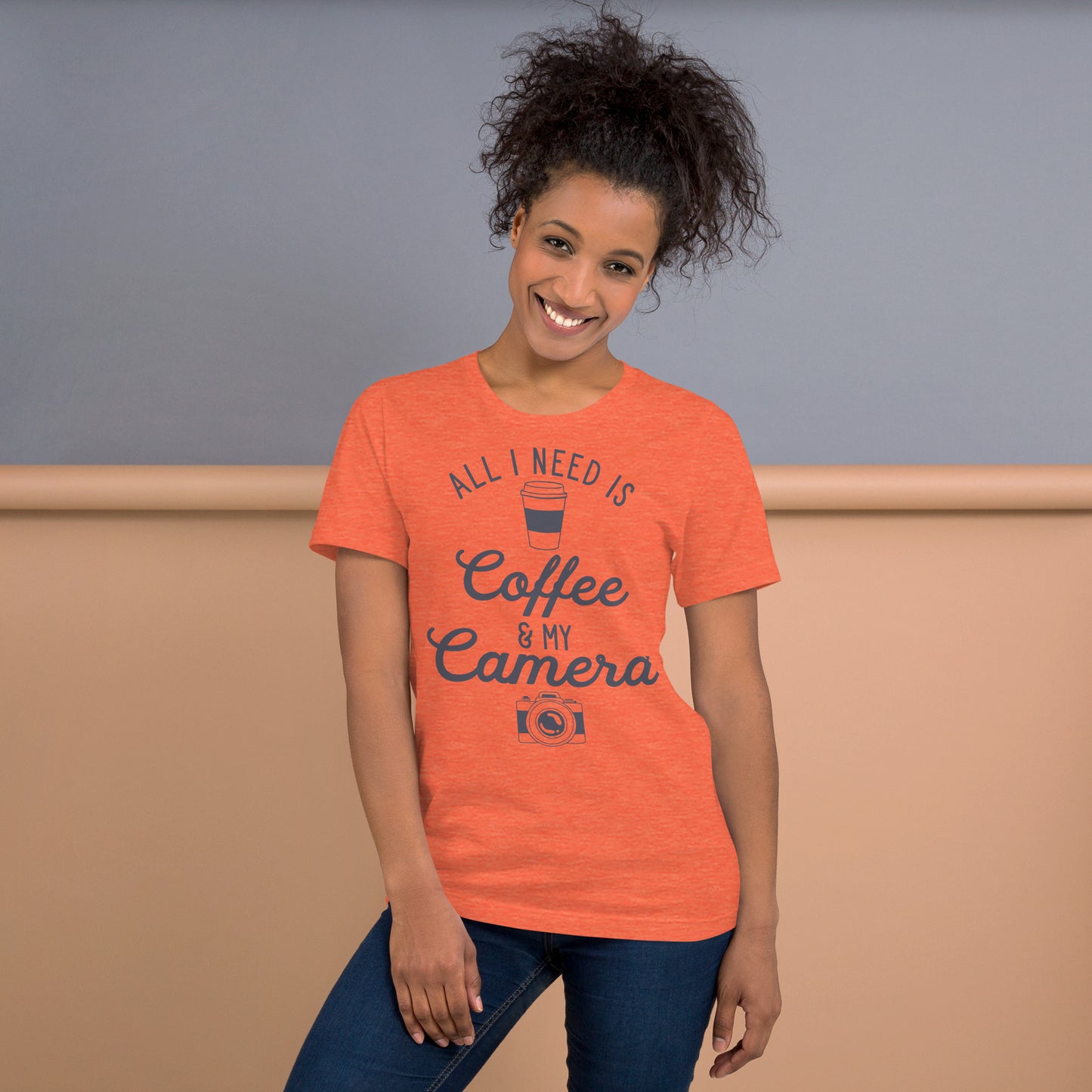 Coffee and Camera Unisex t-shirt